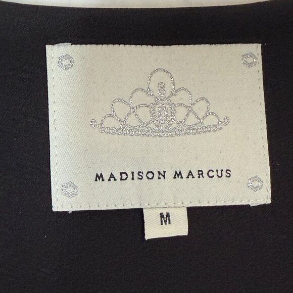 Black Silk Dress Mini Rhinestone Cocktail Party Sleeveless Medium - Picture 11 of 13